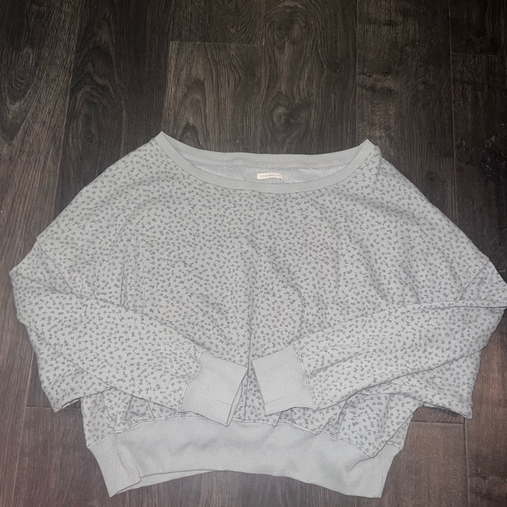 American eagle teal flower print pull over. Size small